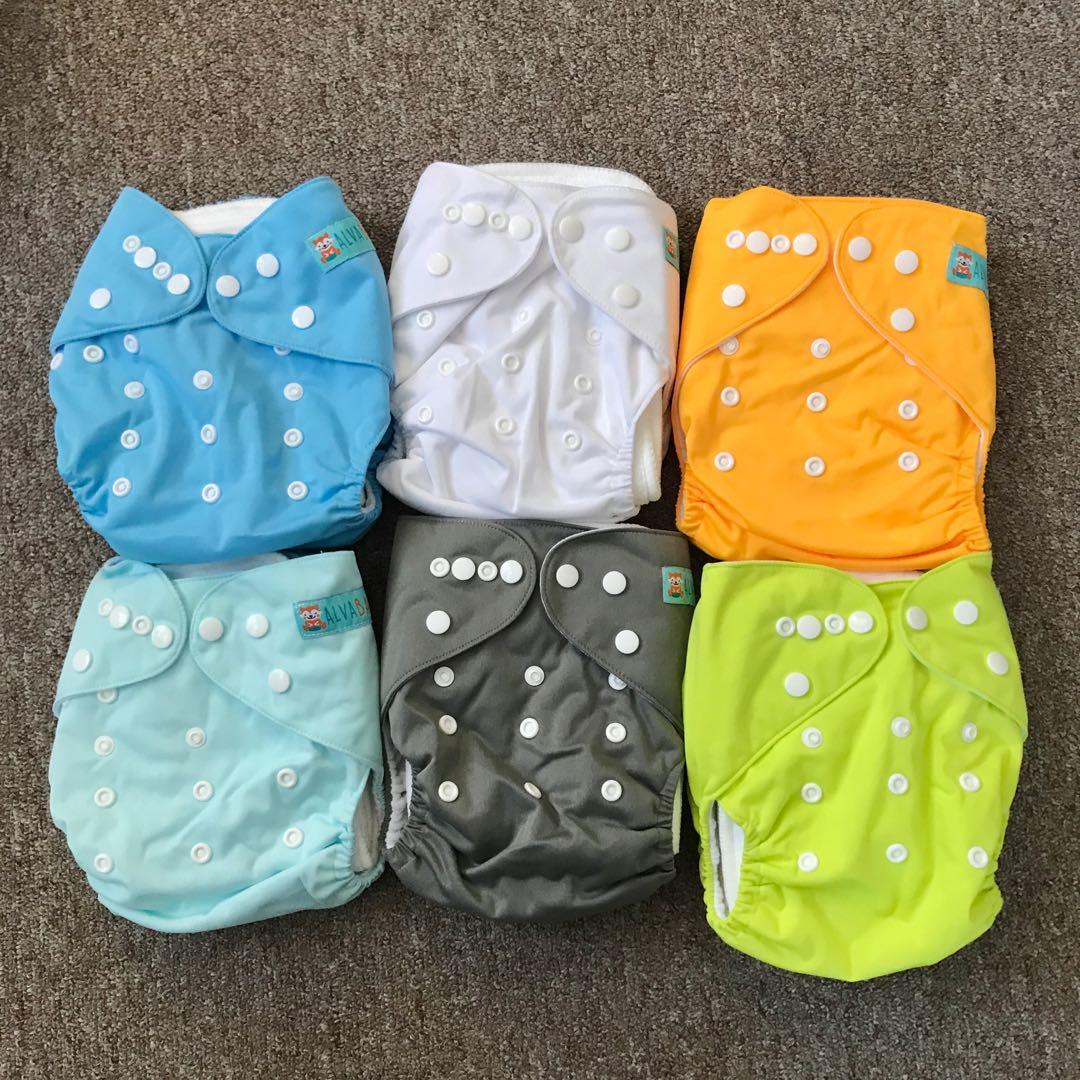 2x Baby Infant Cloth Diaper One Size Reusable TPU Nappy Covers Inserts 