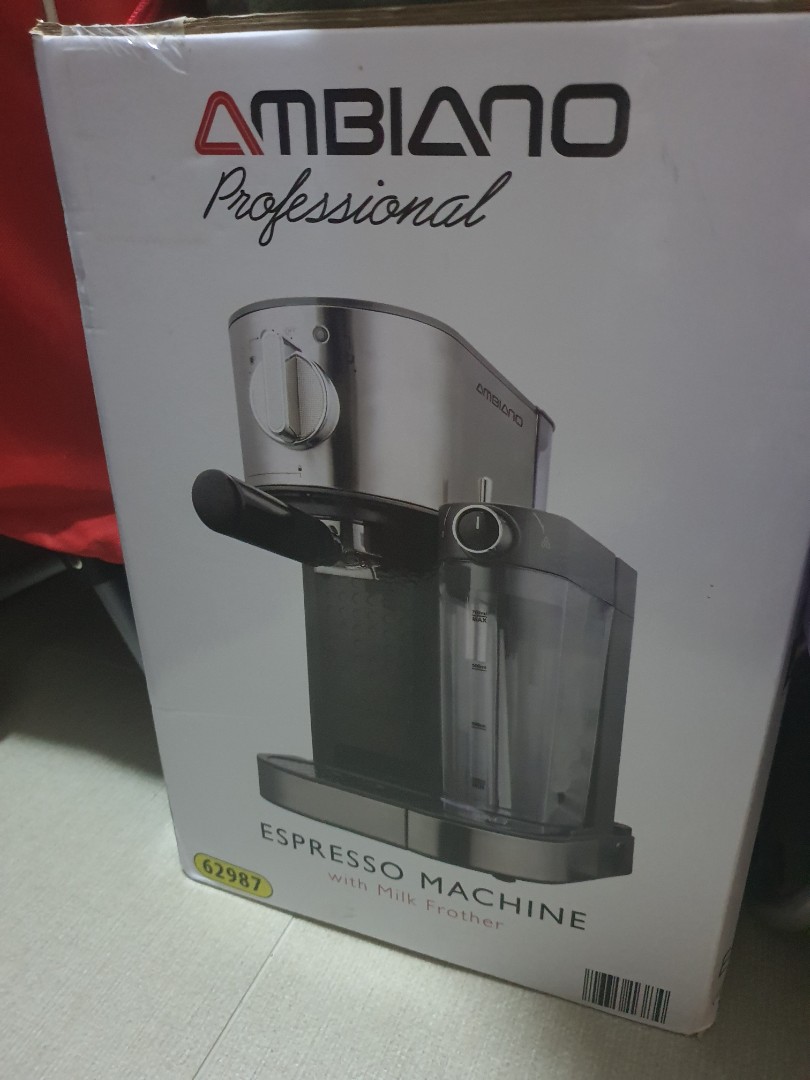 Ambiano Espresso Machine with milk frother, TV & Home Appliances