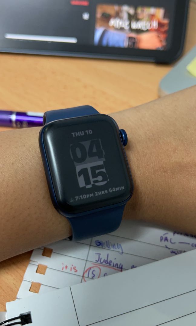 Apple watch series 6 (Blue) 40mm GPS, Mobile Phones \u0026 Gadgets, Wearables \u0026  Smart Watches on Carousell