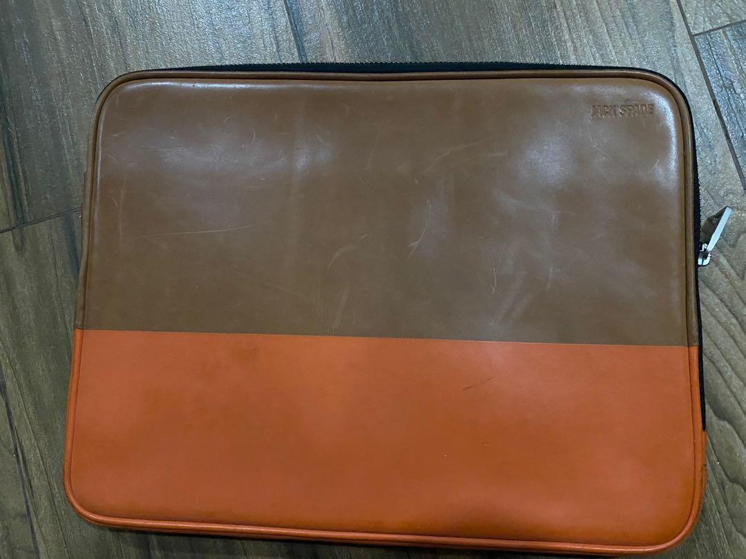 Authentic Jack Spade Laptop/iPad leather Sleeve ( 12inches), Computers