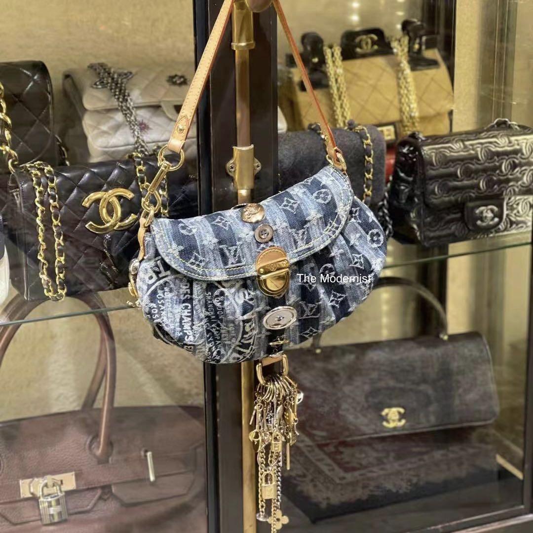 Louis Vuitton Denim Pleaty, Luxury, Bags & Wallets on Carousell