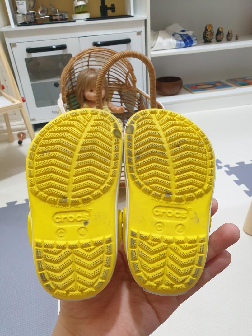 infant yellow crocs