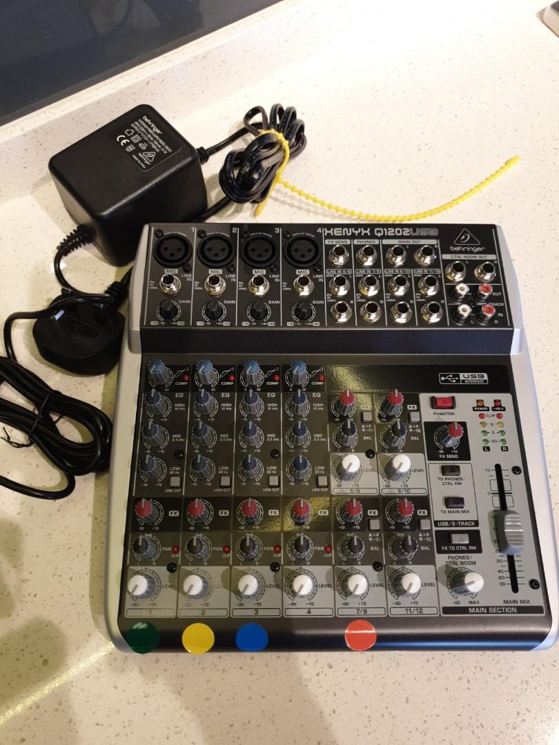 Behringer XENYX q1202usb sound mixer, Audio, Portable Audio Accessories