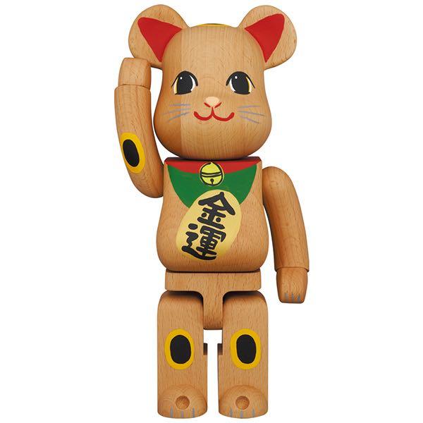 BE@RBRICK カリモク招き猫弍400％ 招財貓金運木招財貓Bearbrick