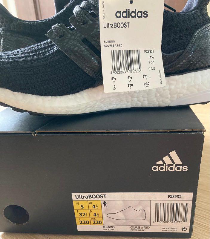 BNWT Adidas Ultraboost Size US5 in Core black/night metallic, Women's  Fashion, Footwear, Sneakers on Carousell