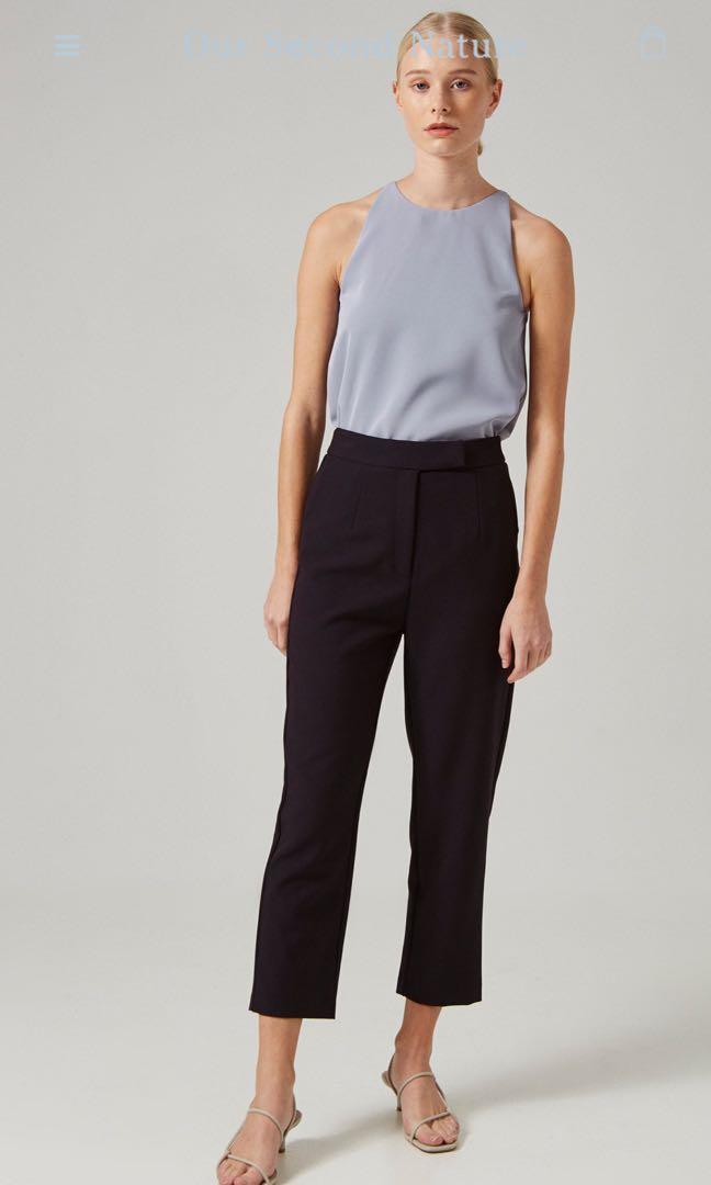 High waisted straight leg work pants Clearance