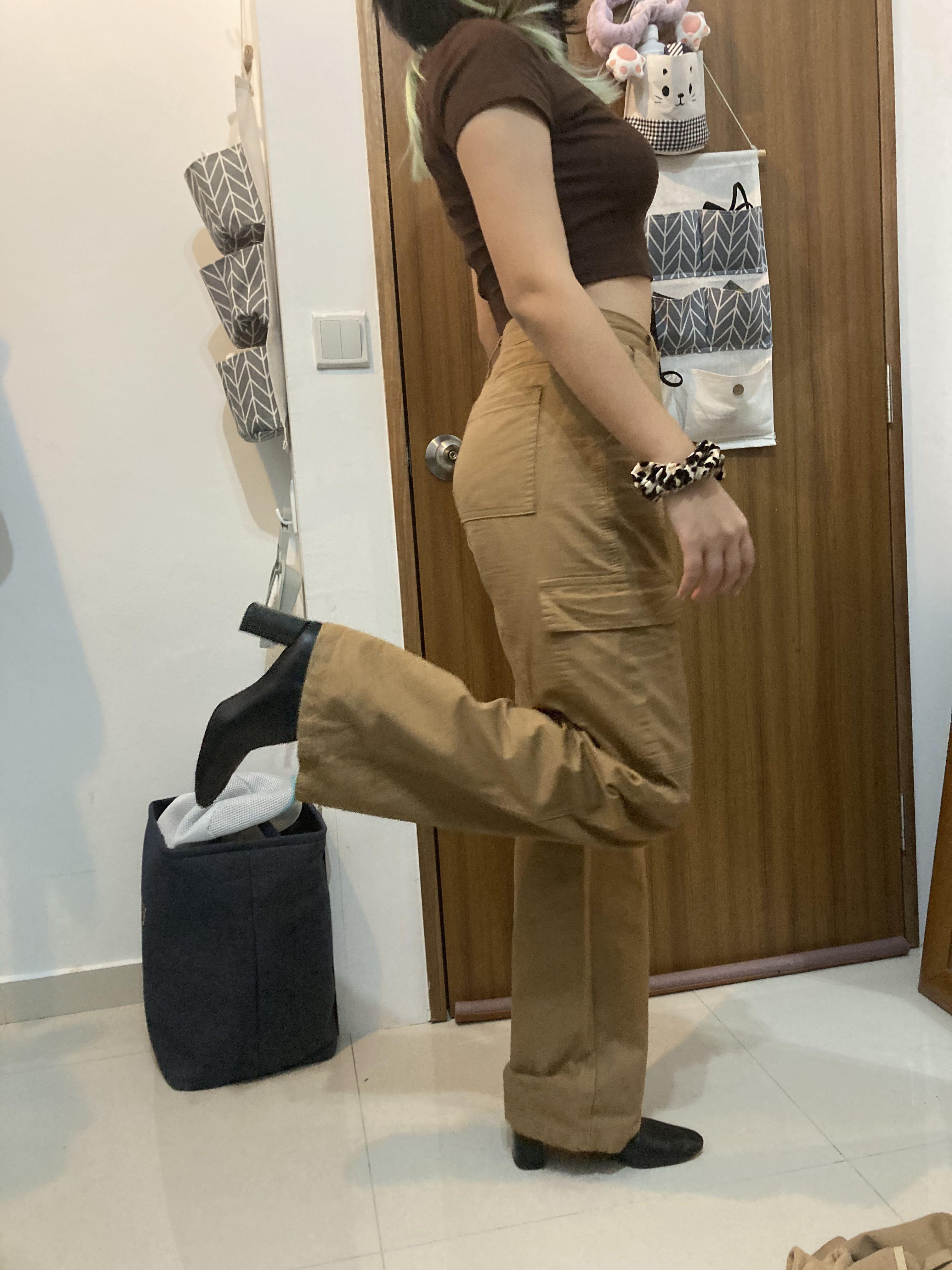 Camel cargo pants womens clearance