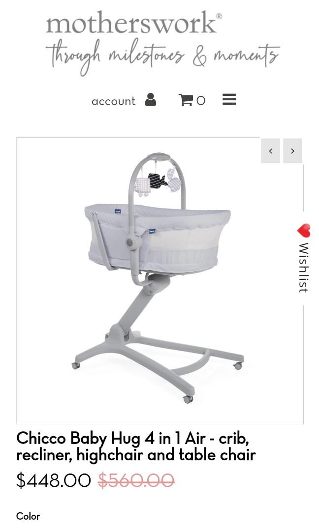 Chicco Baby hug 4 in 1 Glacial, Babies & Kids, Baby Nursery & Kids