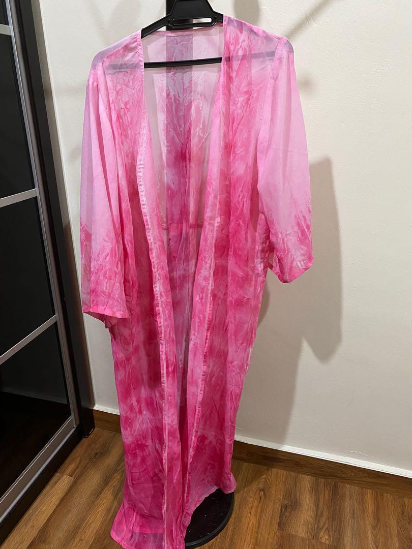 Chiffon Tie Dye Long Cardigan Women S Fashion Clothes Outerwear On Carousell