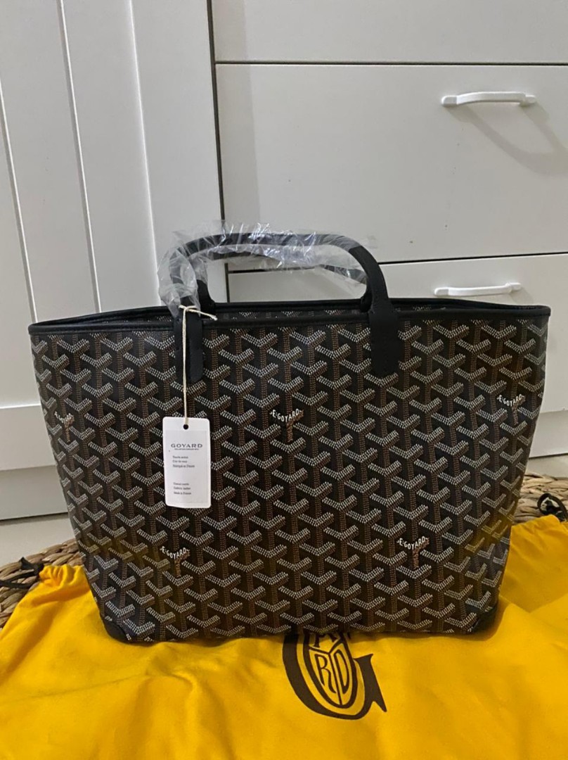 Goyard artois pm black/black 2017 with dustbag, Barang Mewah, Tas & Dompet  di Carousell