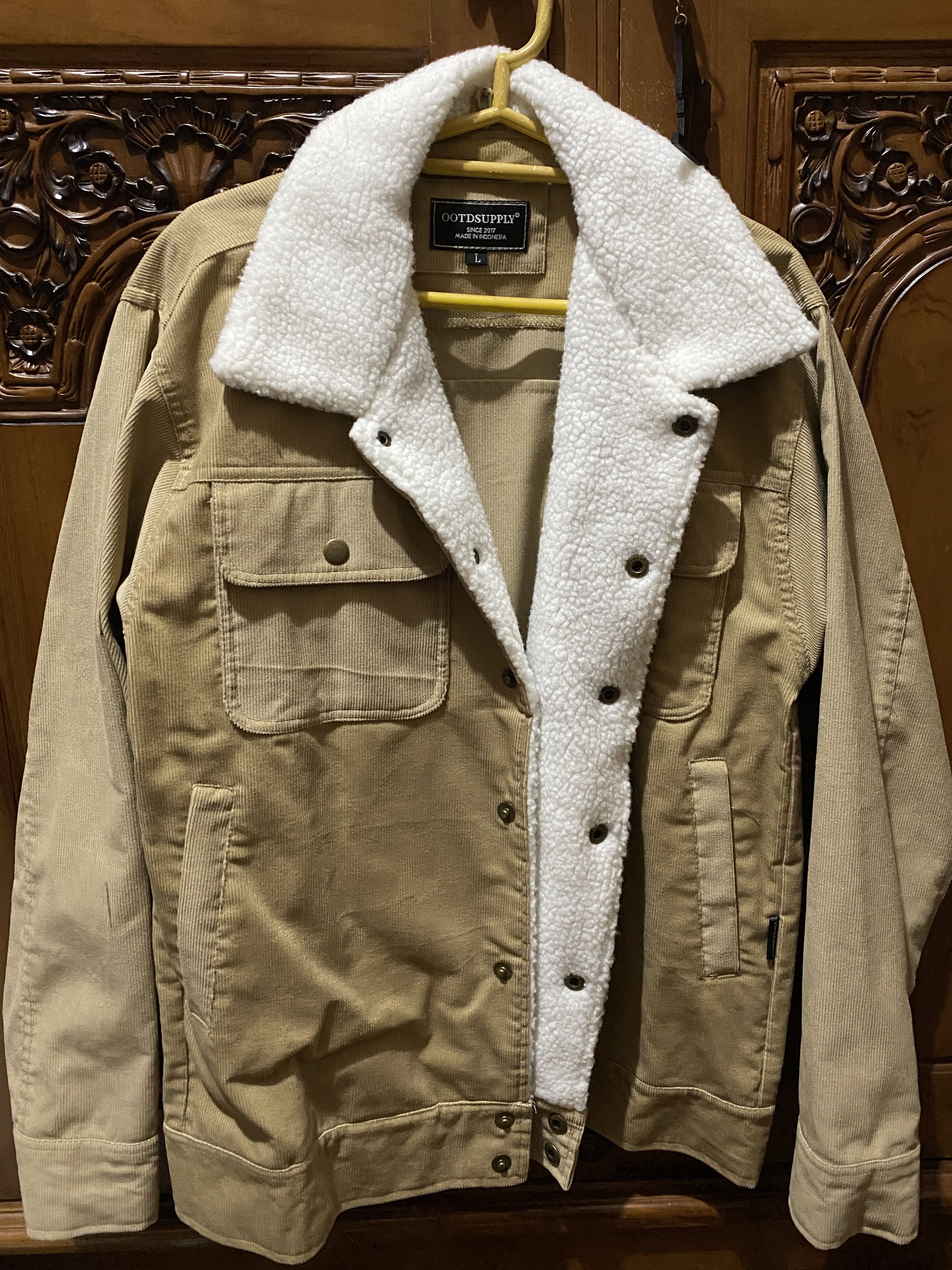 SALE!! CORDUROY SHERPA JACKET, Fesyen 