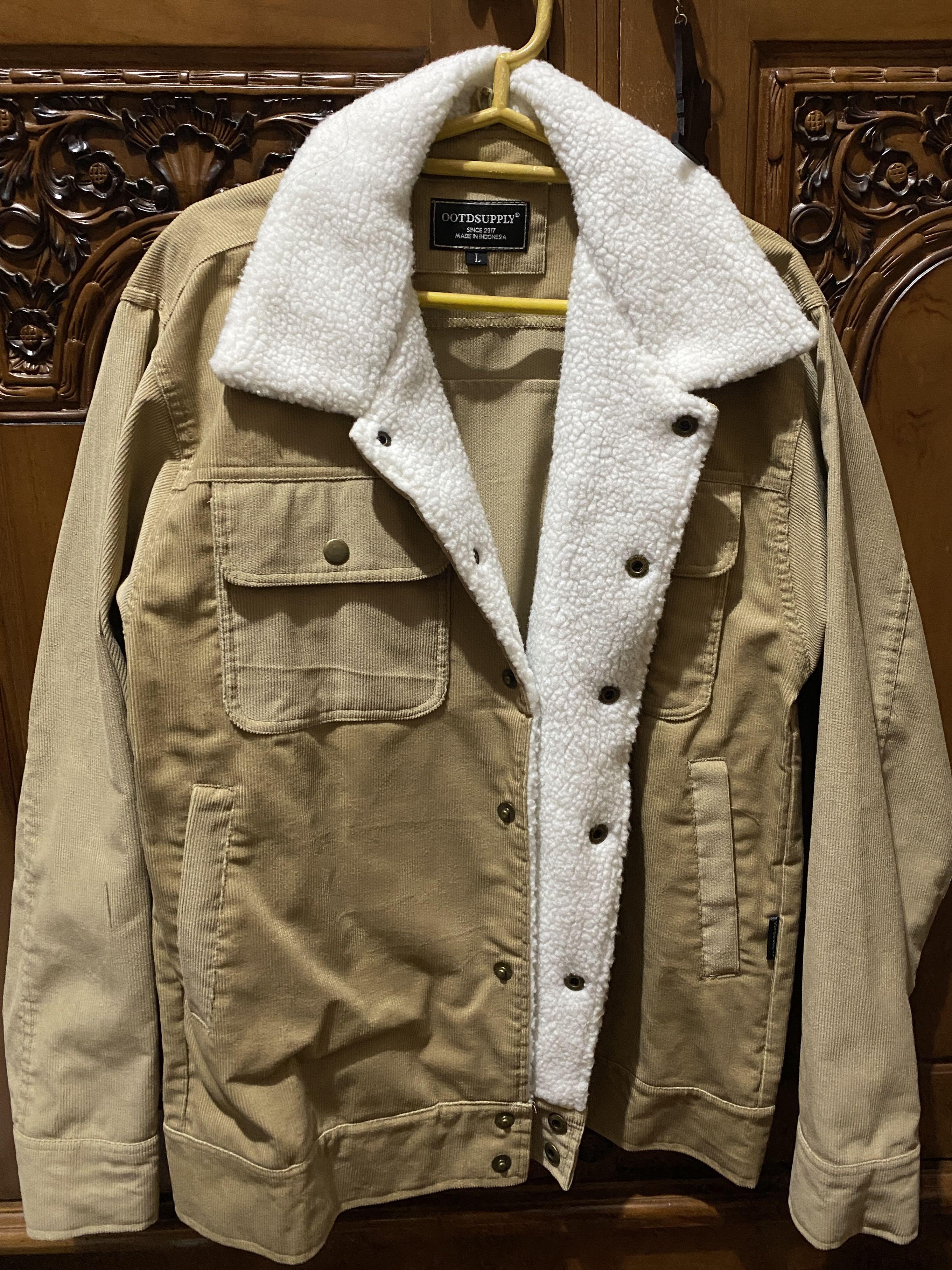 SALE!! CORDUROY SHERPA JACKET, Fesyen 