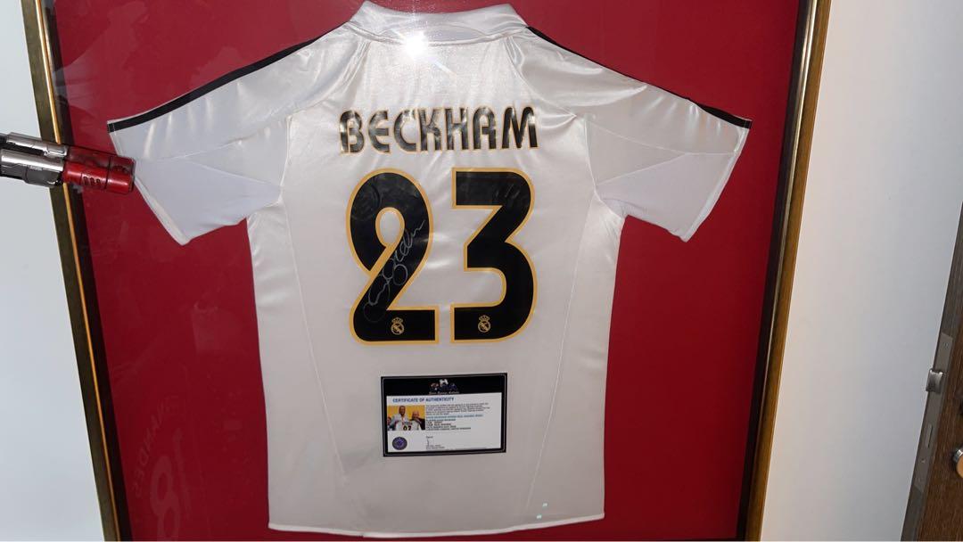 beckham signed shirt