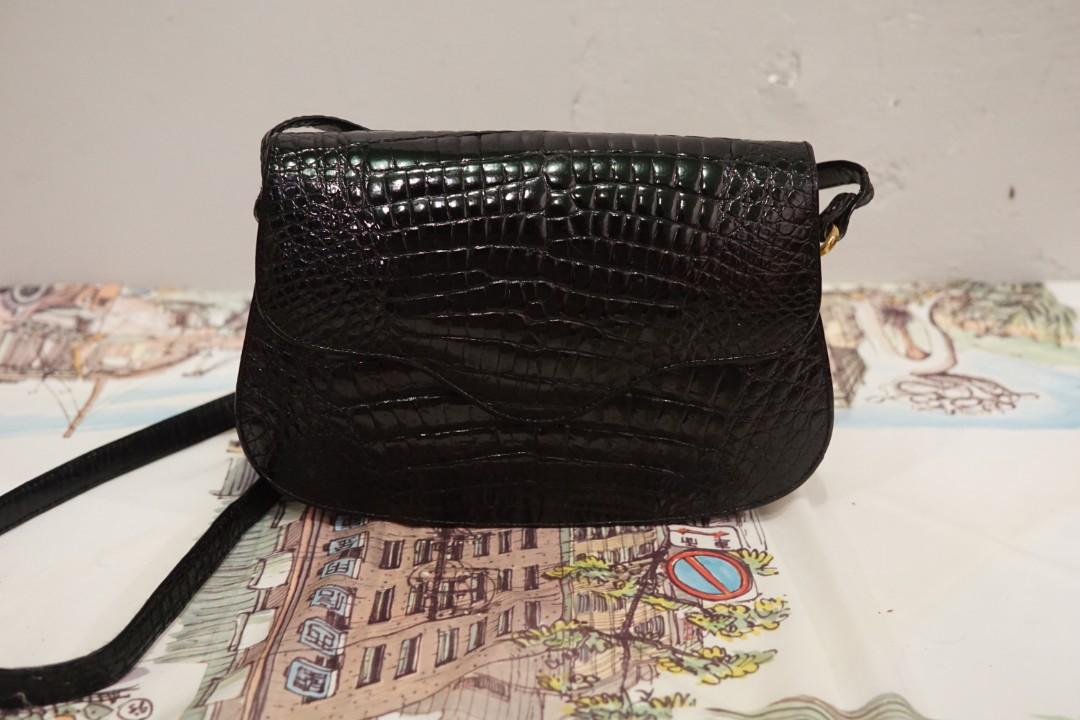 crocodile sling bag