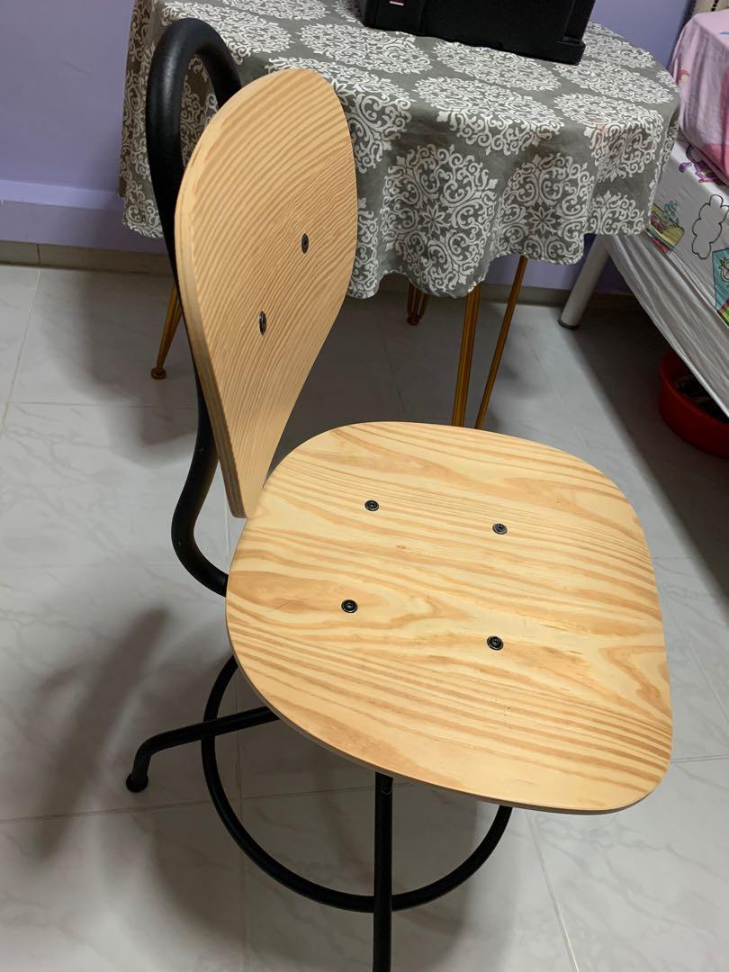 IKEA Kullaberg wooden swivel chair Furniture Home Living Furniture Chairs on Carousell