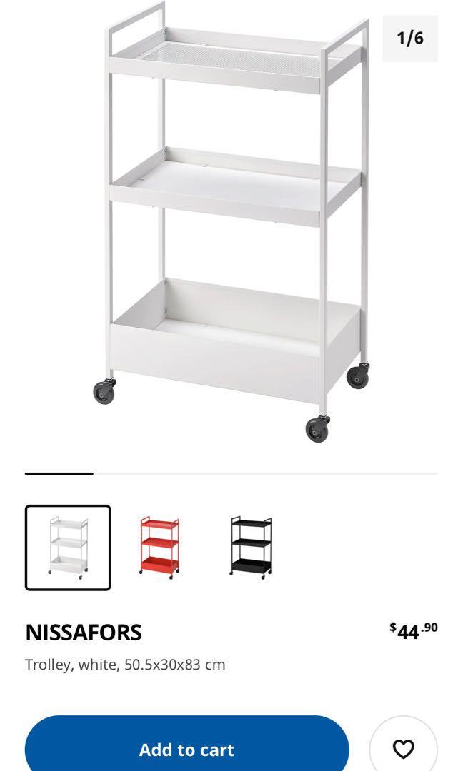 IKEA White Kitchen Trolley, Furniture & Home Living, Kitchenware