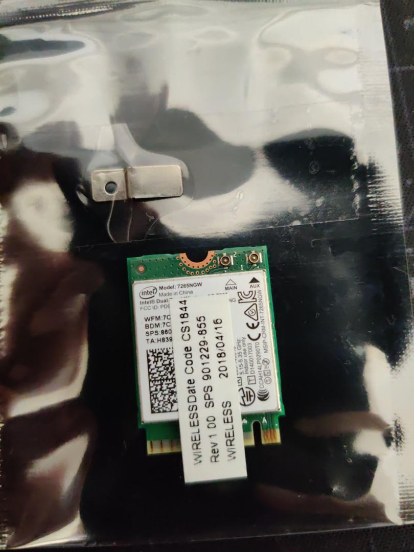 Intel Wireless AC 7265NGW with BT (M2), Computers & Tech, Parts ...