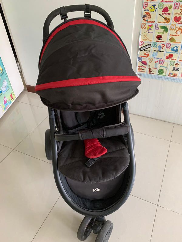 Joie Stroller Red Black Babies Kids Going Out Strollers on
