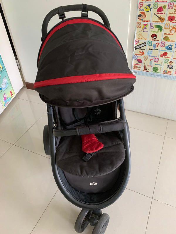 Joie Stroller Red Black Babies Kids Going Out Strollers on