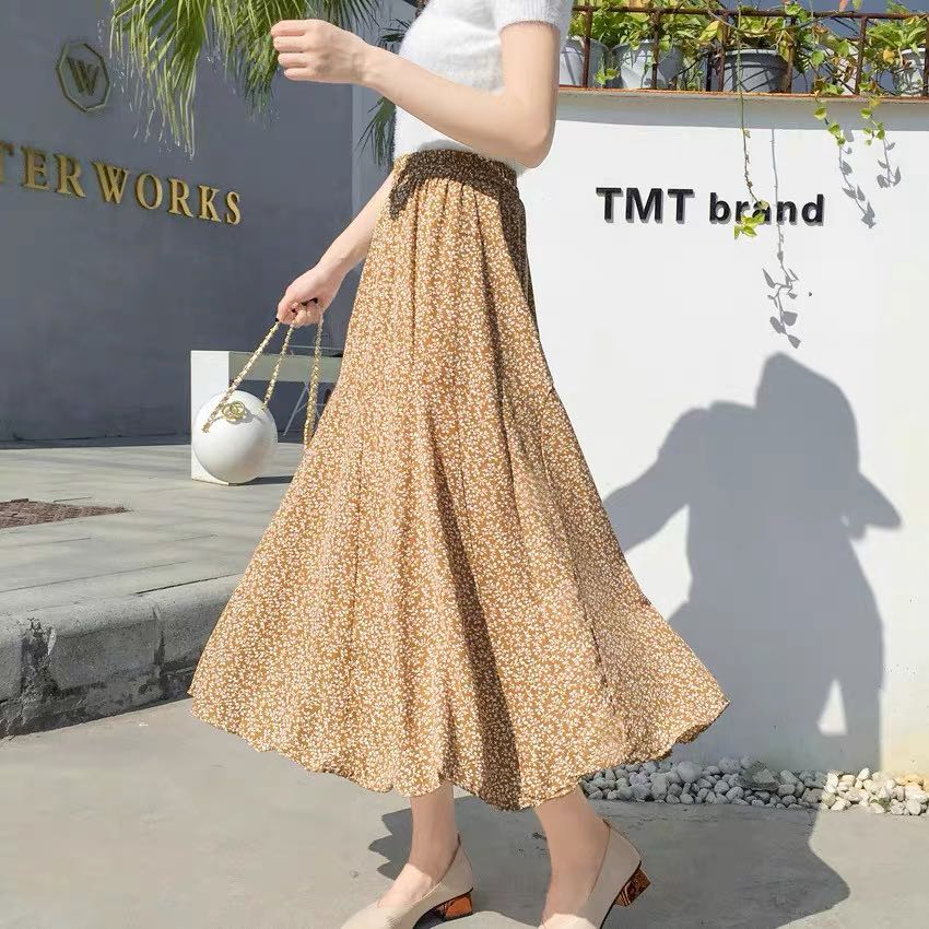 Korean cheap chiffon skirt