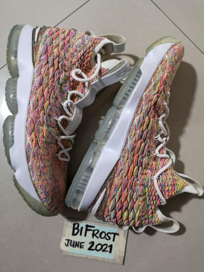 Lebron 15 hot sale multicolor white