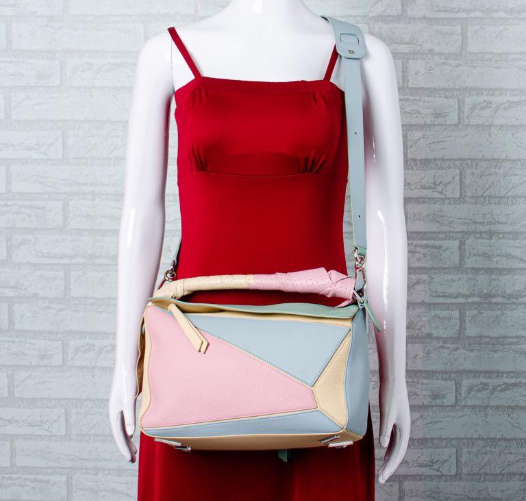 Multicolor Puzzle Wrap Bag #strip#twisted#bicolor