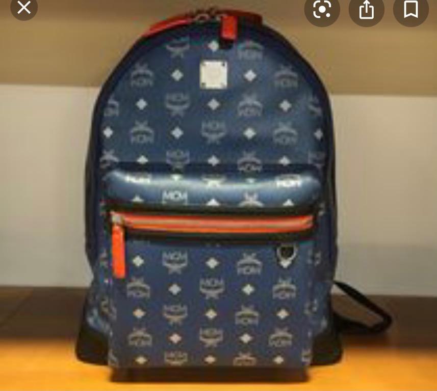 MCM Blue Backpack MUK 9ARA15 VE001 Luxury Bags Wallets on Carousell