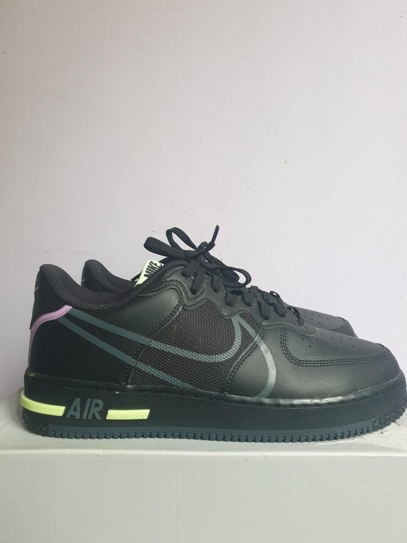 Nike Air Force 1 React Black Anthracite Violet Star Men s Fashion
