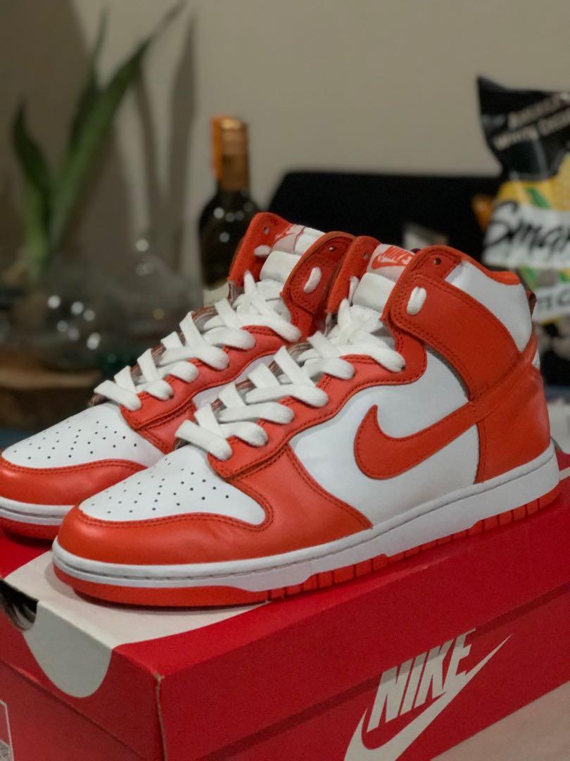 Syracuse dunk high white laces clearance