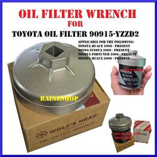 Oil Filter Wrench for Orig Toyota Oil Filter 90915-YZZD2 FOR Toyota Innova, Fortuner, Hilux, Hiace