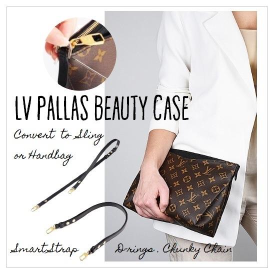 PALLAS LV Beauty Case D-ring Chunky Chain Strap Convert to Sling