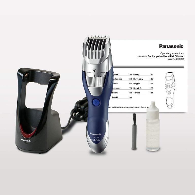 Panasonic ERGB40S Cordless Mustache and Beard Trimmer Wet/Dry WITH 6