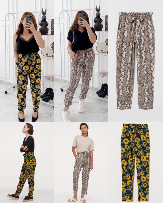 Snakeskin paper bag trousers hot sale
