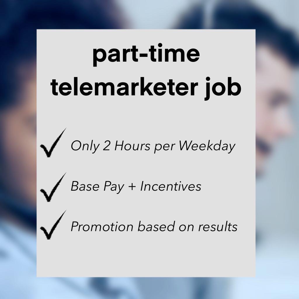 Telemarketers Wanted! 💼📞 (Part Time Job/ Ad Hoc Job), Bulletin Board,  Looking For on Carousell