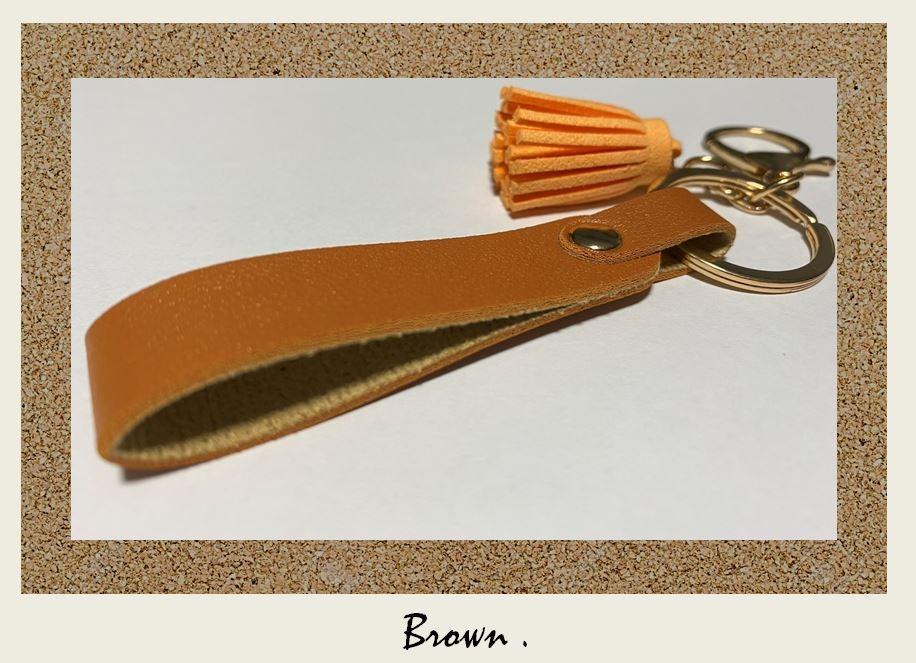 PERSONALIZED LEATHER STRAP KEYCHAIN Customized with Name (Series 1