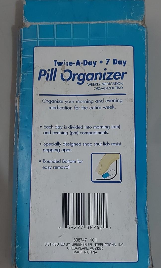 Pill Organizer (Category: Medical Supplies & Tools) located in Rizal. Submitted by cherry_garcia (Listing ID 1093369629, Image 2). Description: Location : Filinvest East Marcos Highway, Cainta Rizal FB : State's Stuff Shop.