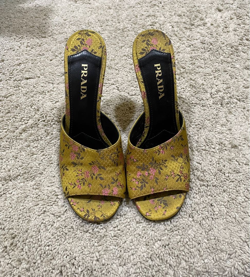 prada brocade sandals