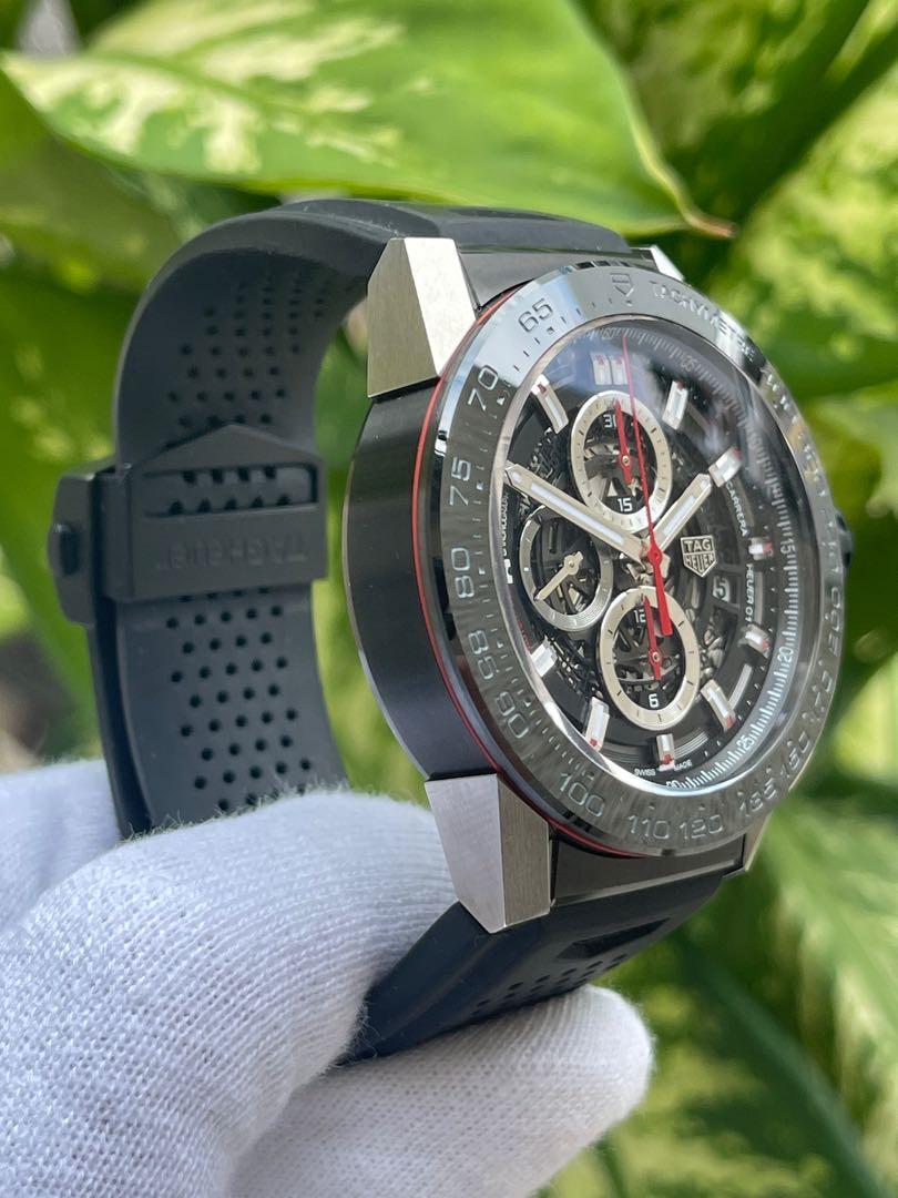 PREOWNED TAG HEUER CARRERA AUTOMATIC CHRONOGRAPH 45MM HEUER 01