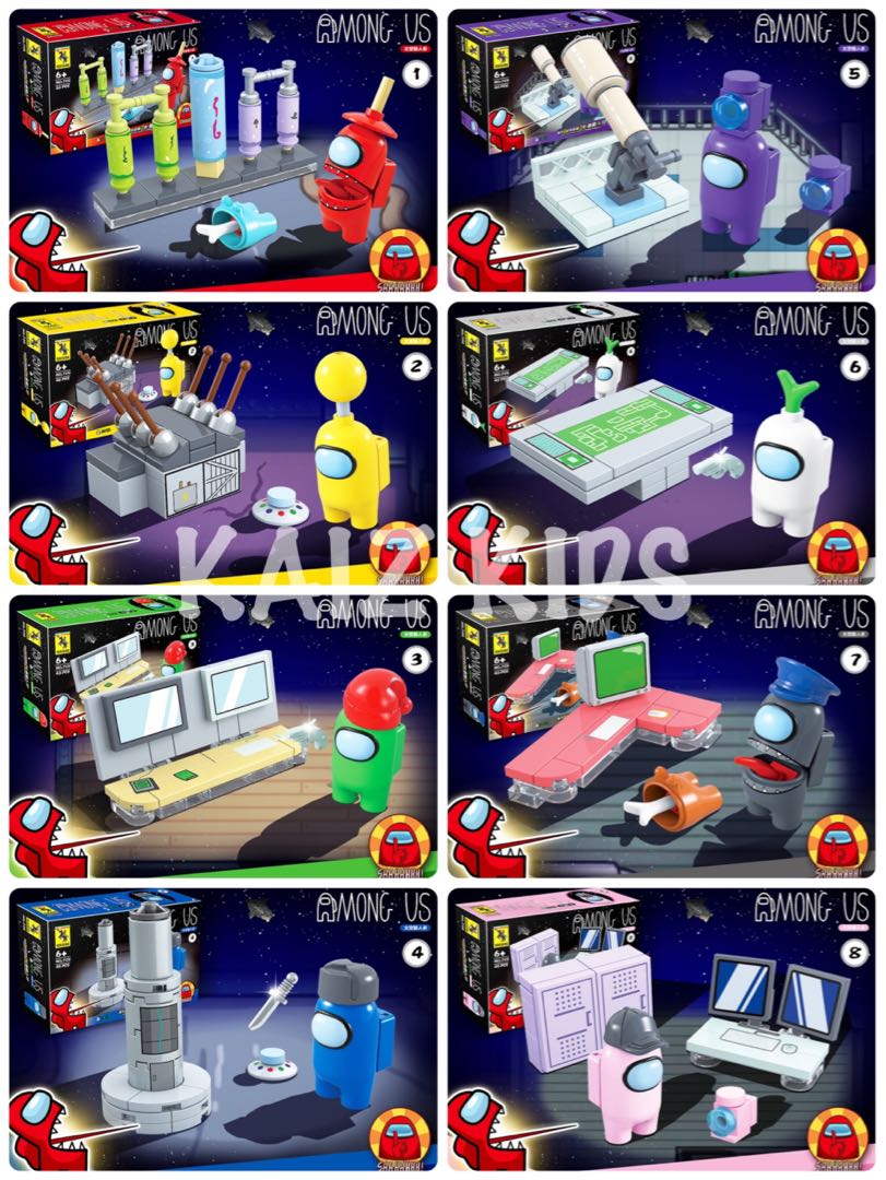 PRICE DROP AMONG US LEGO SET OF 8 small Hobbies Toys Toys