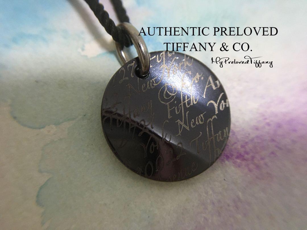 RARE Authentic Tiffany Co. Black Midnight Titanium Notes around