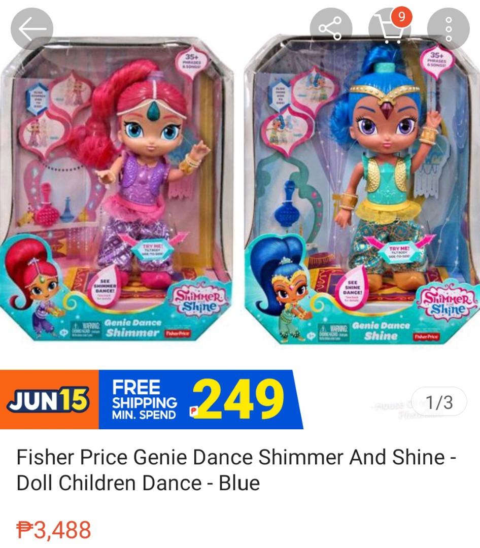 Shimmer and Shine (Category: Kids Toys) located in Valenzuela. Submitted by boutiquechic (Listing ID 1093439643, Image 2). Description: Brandnew and sealed! Fisher Price Shimmer and Shine Dancing Genie Color Blue only.