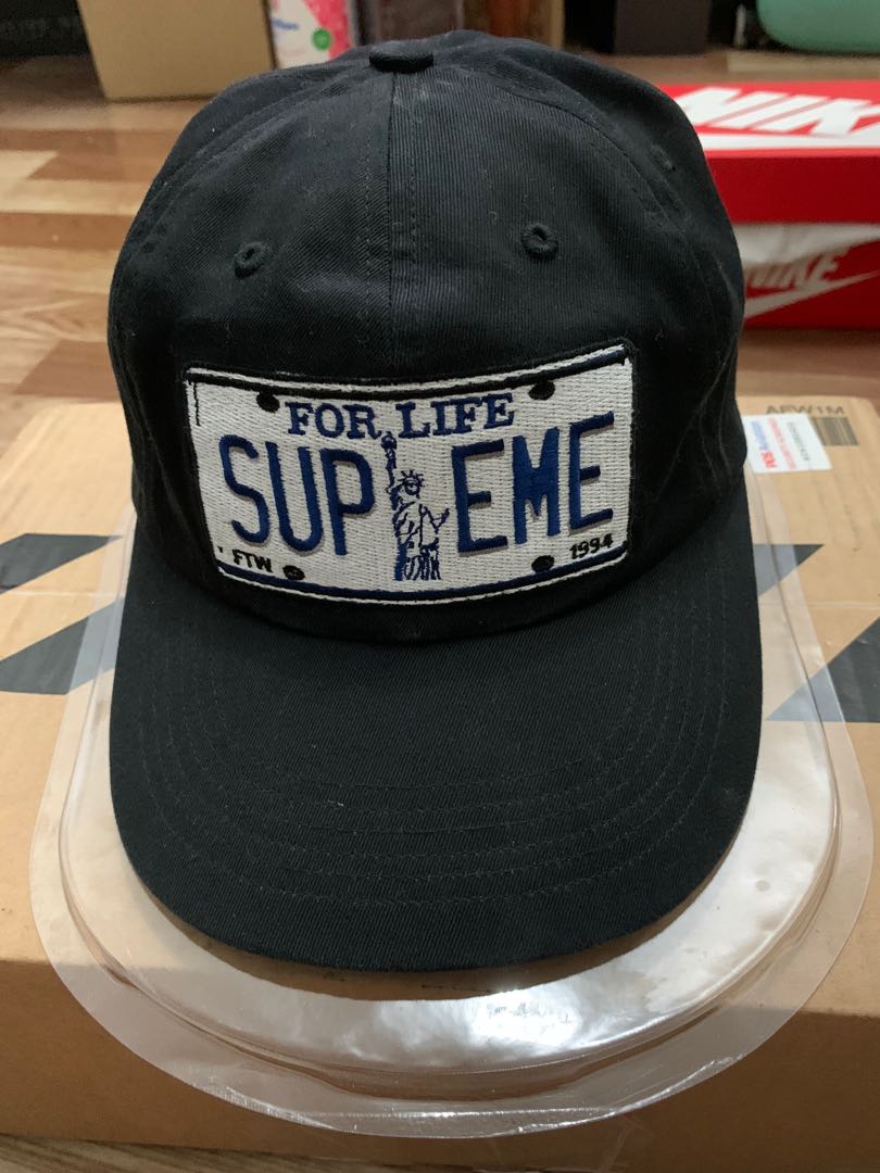 Supreme License Plate 6-Panel Black 