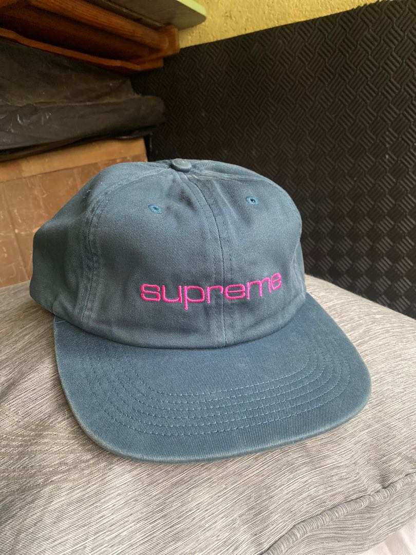 Supreme Logo 6 Panel Cap Men S Fashion Watches Accessories Caps Hats On Carou Supreme Logo 6 Panel Cap Men S Fashion