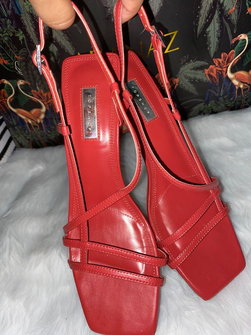 Topshop red heels sale