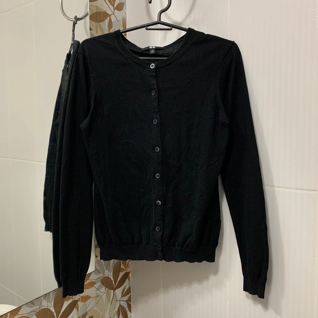 Uniqlo Black Cardigan, Women's Fashion 