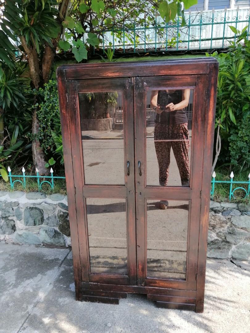 Vintage display OLD TANGUILE wood, Furniture & Home Living, Office Furniture & Fixtures