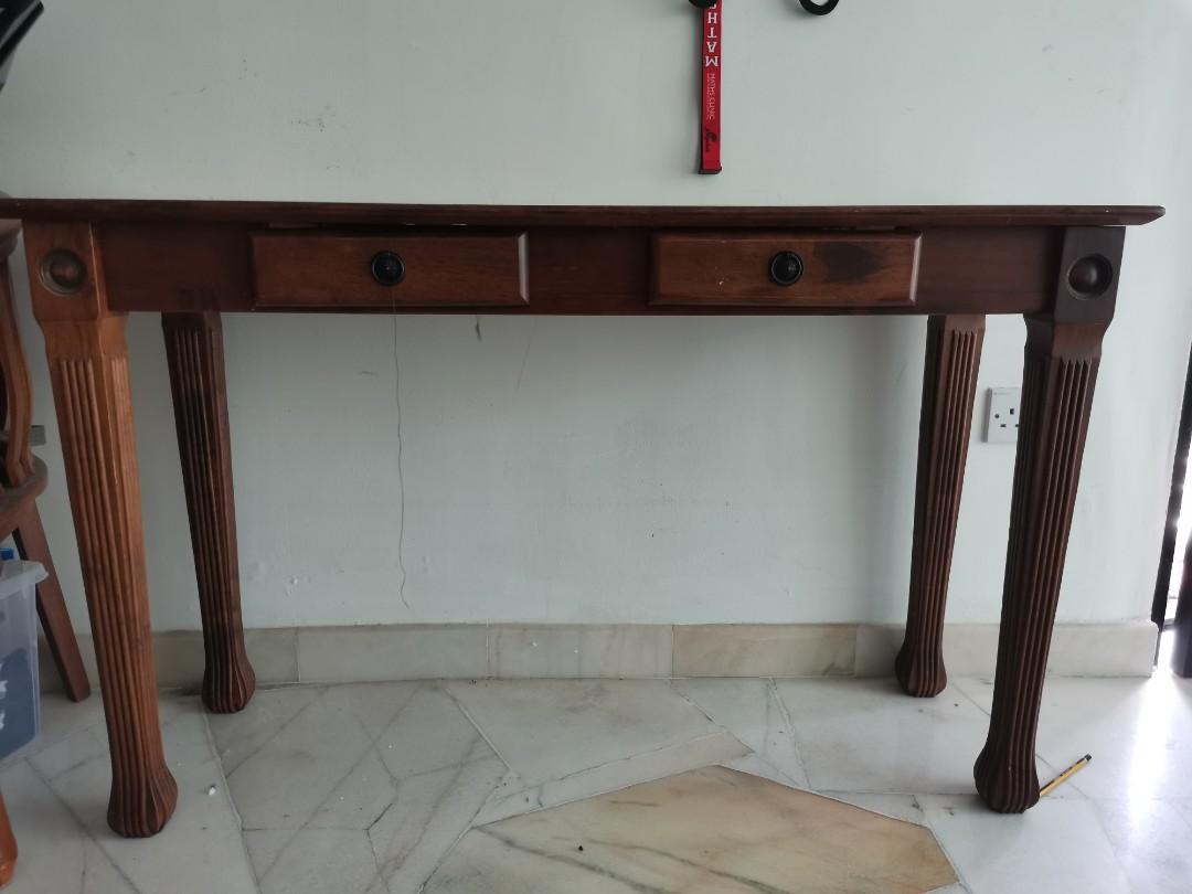 WOODEN CHAIR & CONSOLE TABLE, Furniture & Home Living, Furniture