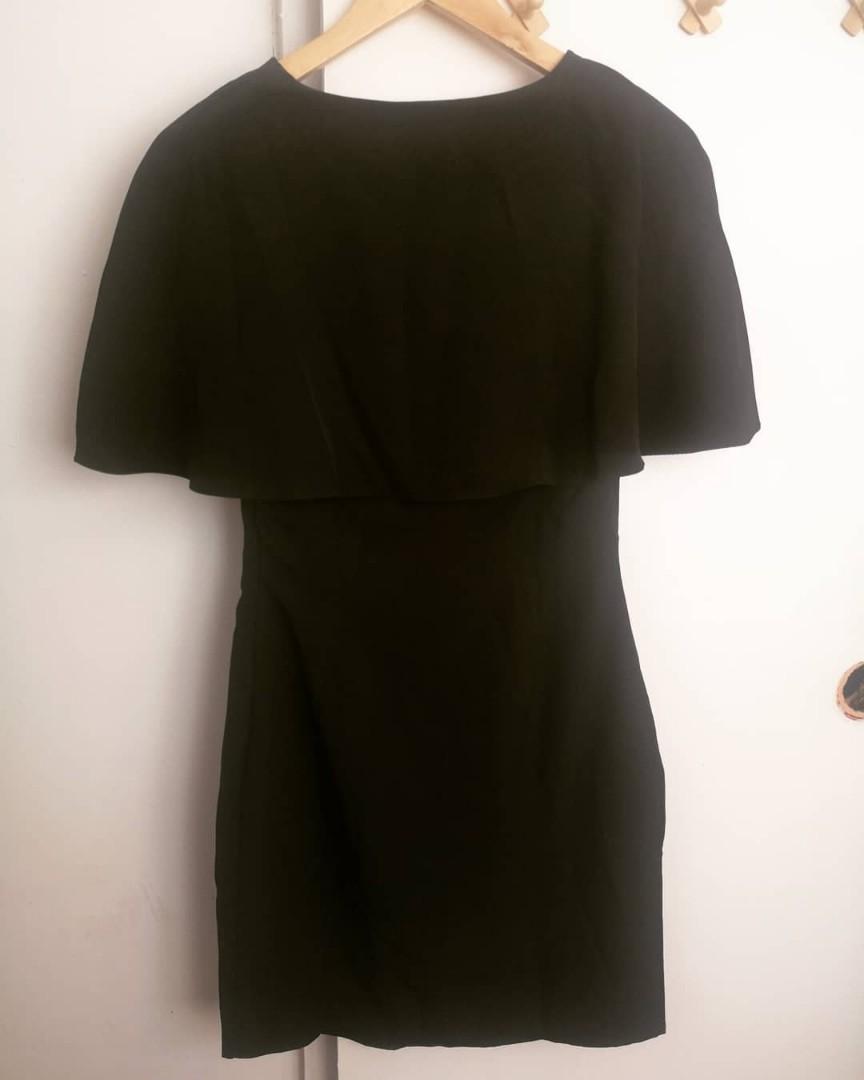 Zalora Black Cape Mini Dress (Category: Dresses) located in Imus. Submitted by petitstore.ph (Listing ID 1093280313, Image 2). Description: Zalora Collection Black Cape Mini Dress Size S, best fits petite frames Brand New with tag.