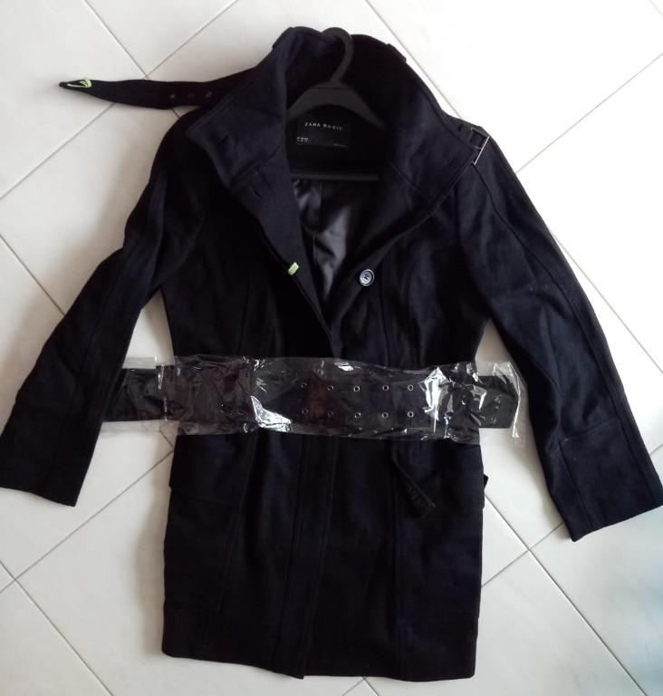 Zara leather trench coat women's Clearance