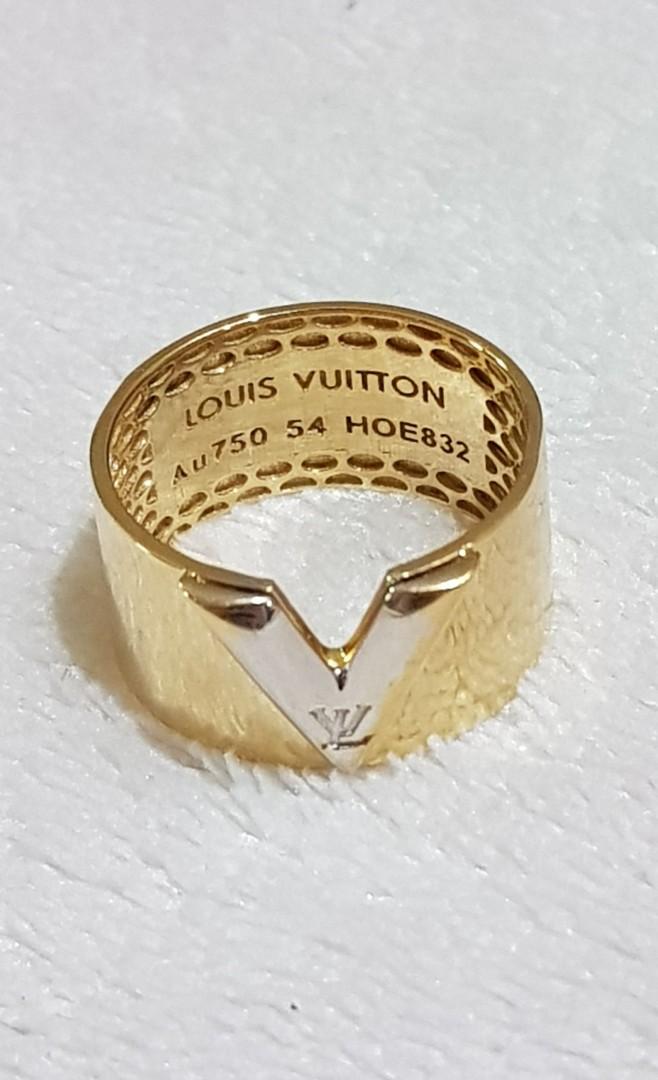 18k LV Mens Ring, Women's Fashion, Jewelry & Organizers, Rings on Carousell